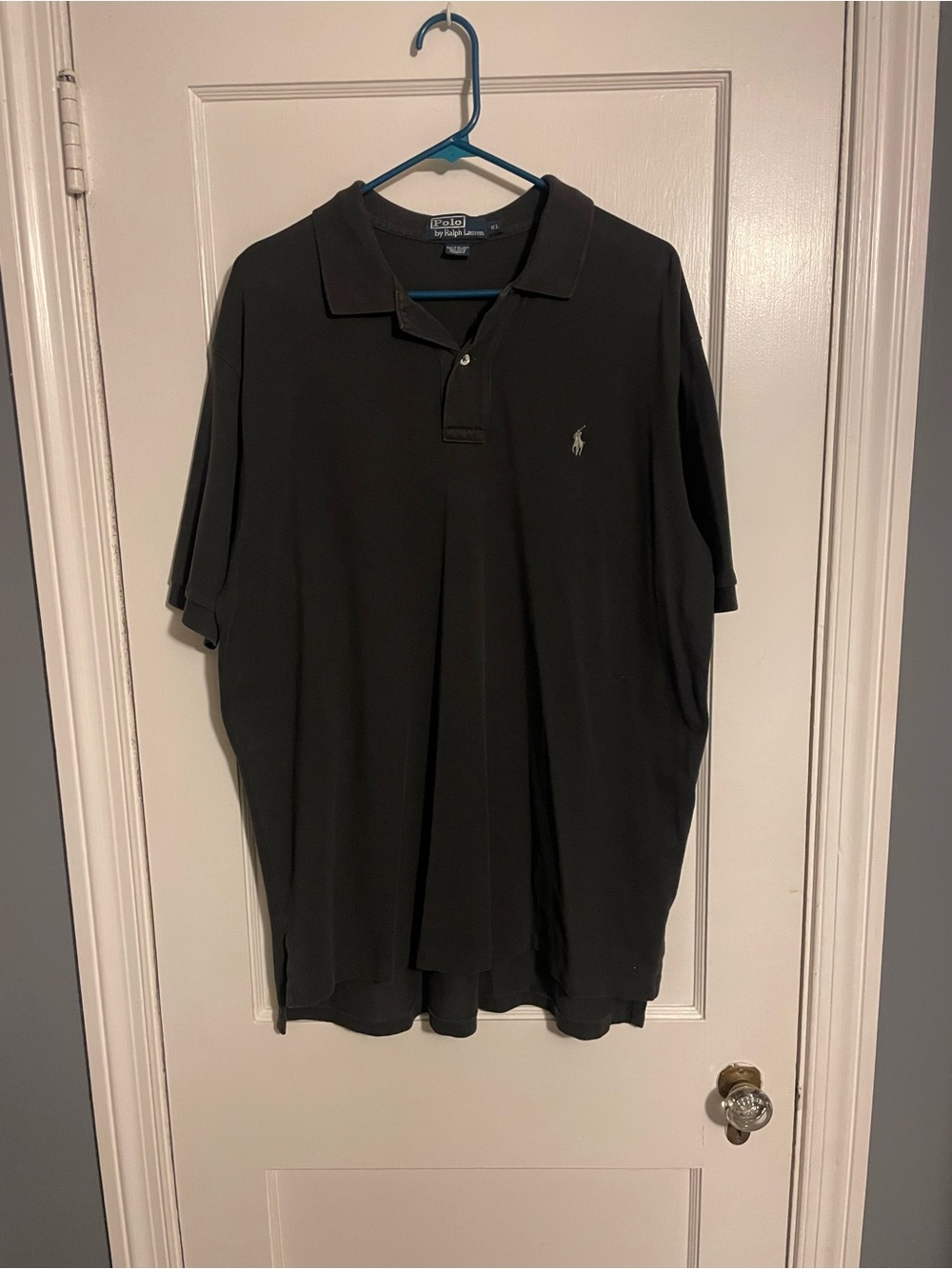 Ralph Lauren Dark Gray Short-Sleeve Polo with Embroidered Pony Men’s Size XL
